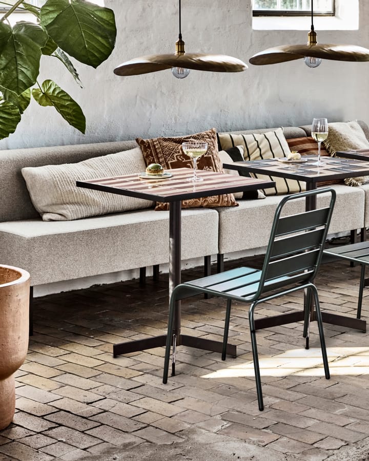 Stripe café τραπέζι 62x62 εκ., Dusty rose-beige House Doctor