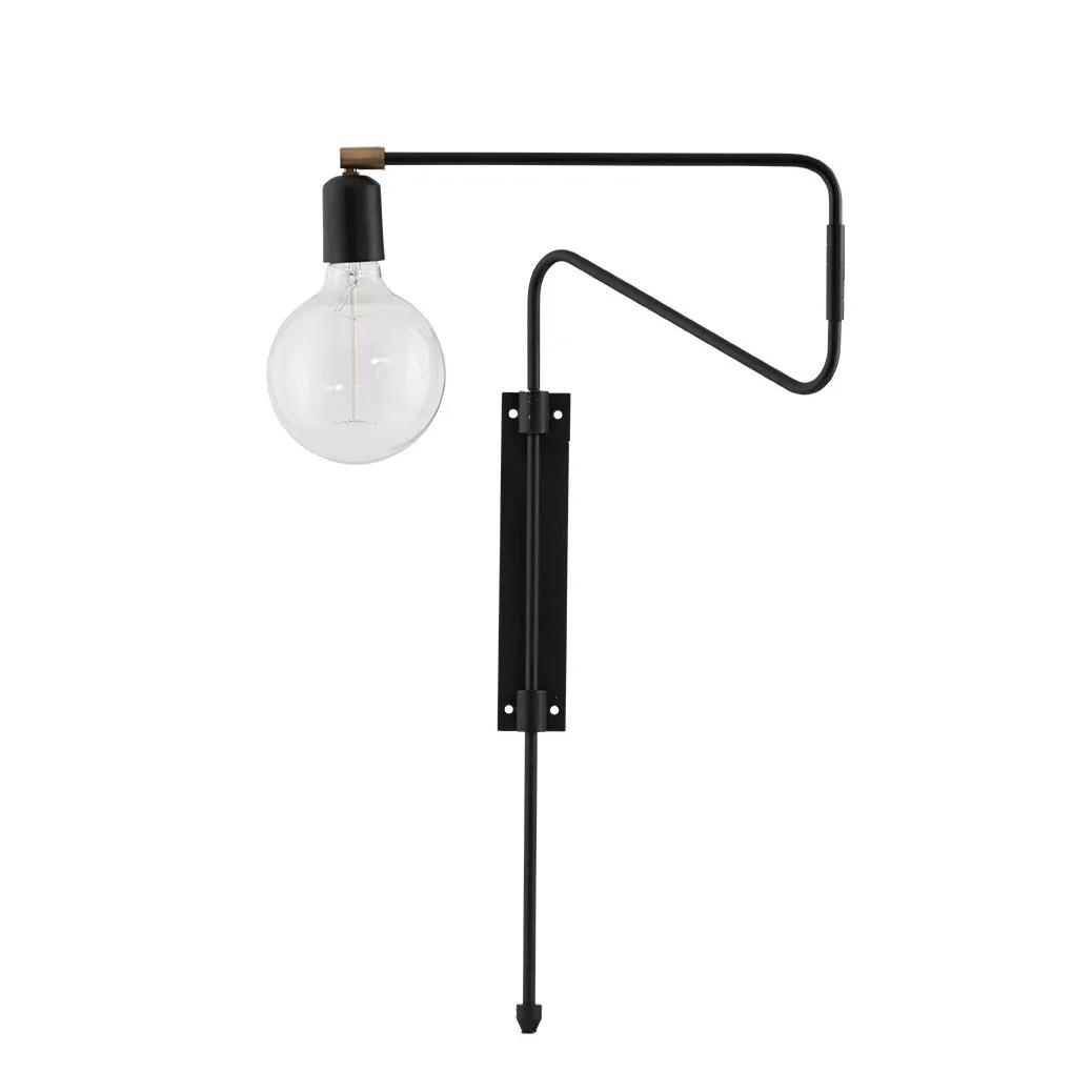 Swing φωτιστικό τοίχου μαύρο, μικρό, 35 cm House Doctor