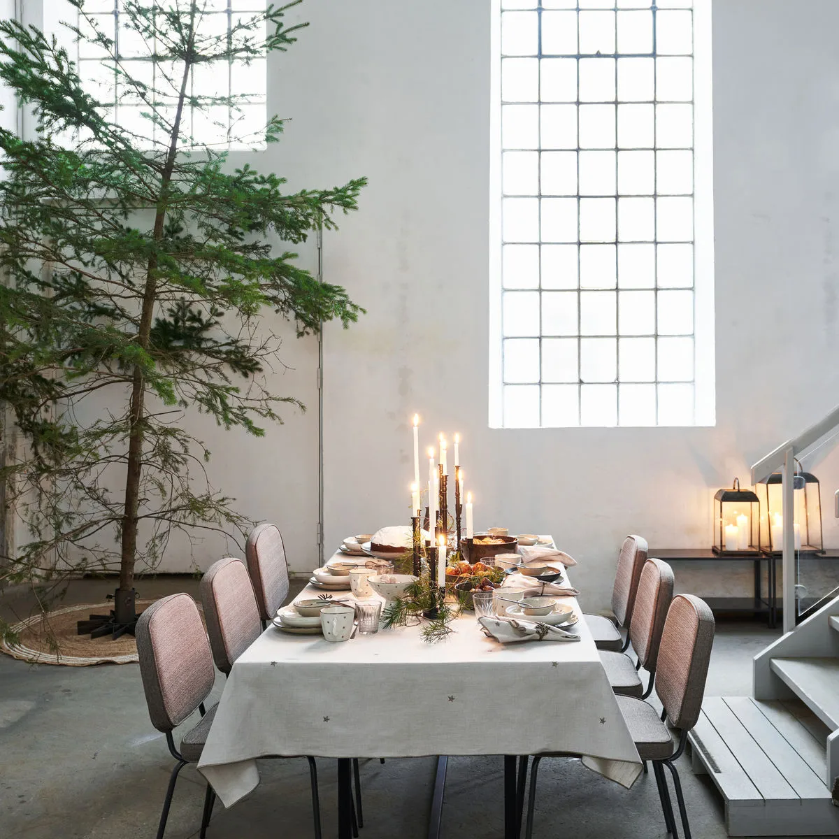 Τραπεζομάντηλο Twinkle 140 x 240 εκ., Γκριζομπέζ House Doctor