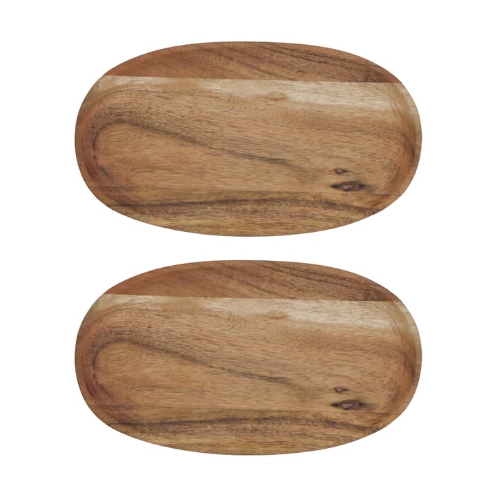 Wood δίσκος 12,5x22,5 εκ. 2-pack - Natural - House Doctor