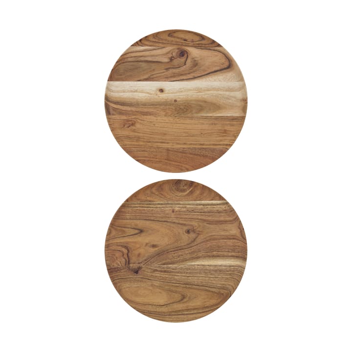 Wood δίσκος Ø25 εκ. 2-συσκευασία - Natural - House Doctor