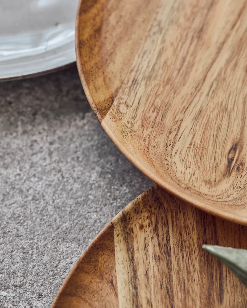 Wood δίσκος Ø25 εκ. 2-συσκευασία, Natural House Doctor