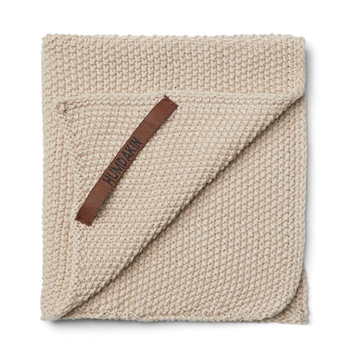Humdakin πλεκτή πετσέτα για τα πιάτα 28x28 cm - Ανοιχτό χρώμα πέτρας - Humdakin