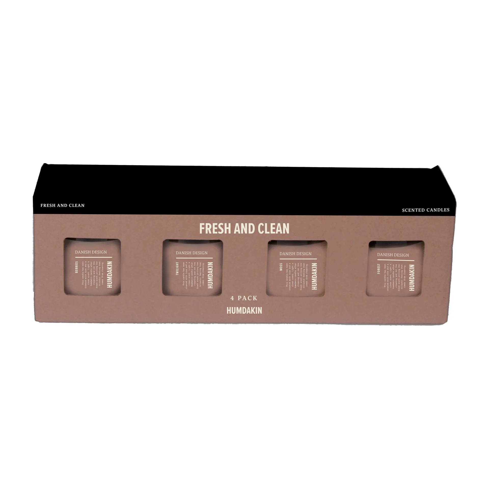Αρωματικό κερί, Humdakin, συσκευασία 4 τεμαχίων, Fresh and Clean - ροζ Humdakin