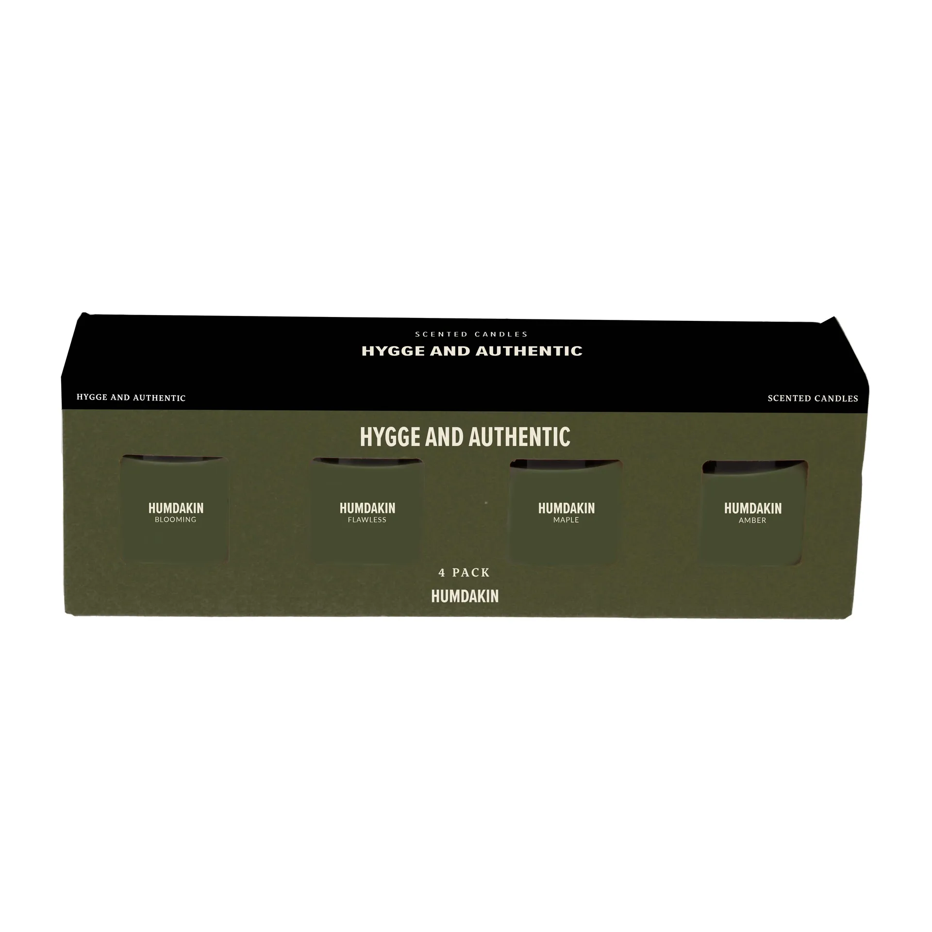 Αρωματικό κερί, Humdakin, συσκευασία 4 τεμαχίων, Hygge and Authentic - πράσινο Humdakin