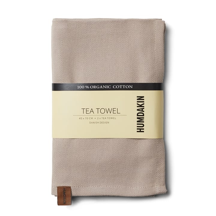 Humdakin Organic πετσέτα κουζίνας 45x70 cm Συσκευασία 2 τεμαχίων, Ανοιχτό χρώμα πέτρας Humdakin