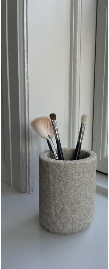 Humdakin Sandstone toothbrush cup 10 εκ - Φυσικό - Humdakin