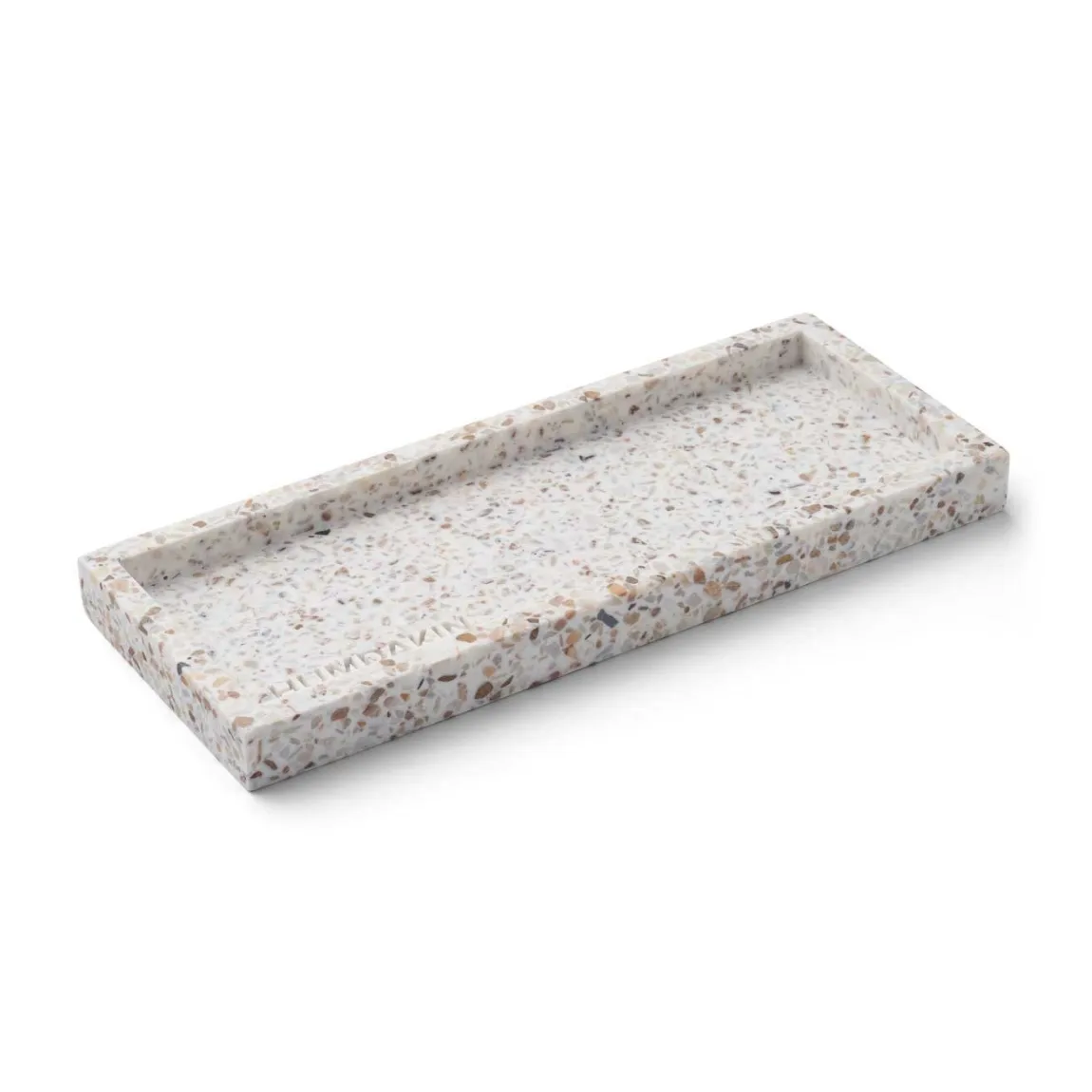 Humdakin Terrazzo δίσκος 10x25 cm, Λευκό-καφέ Humdakin