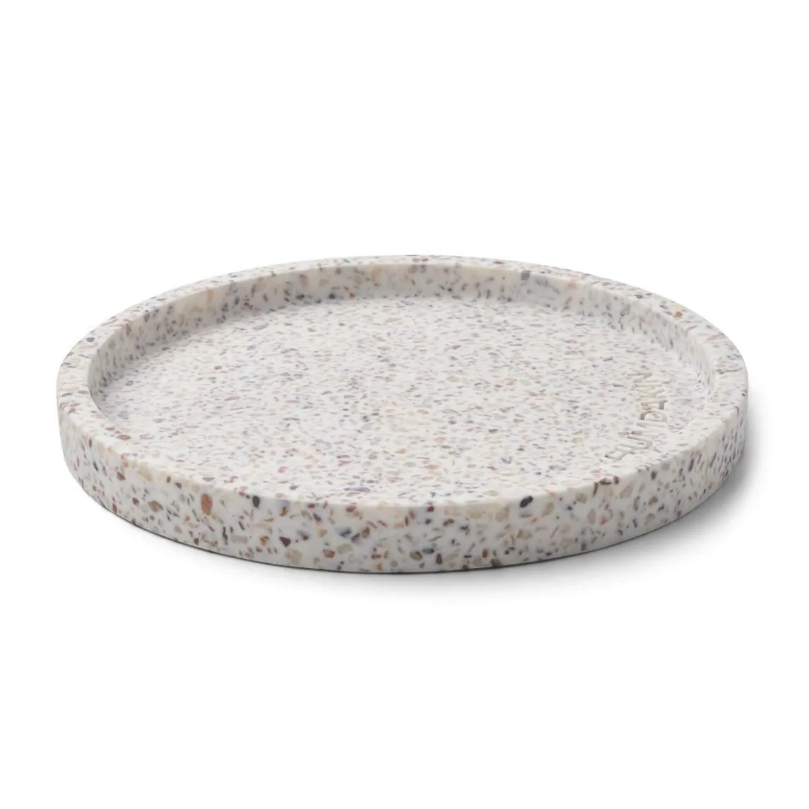 Humdakin Terrazzo στρογγυλός δίσκος Ø20 cm, Λευκό-καφέ Humdakin