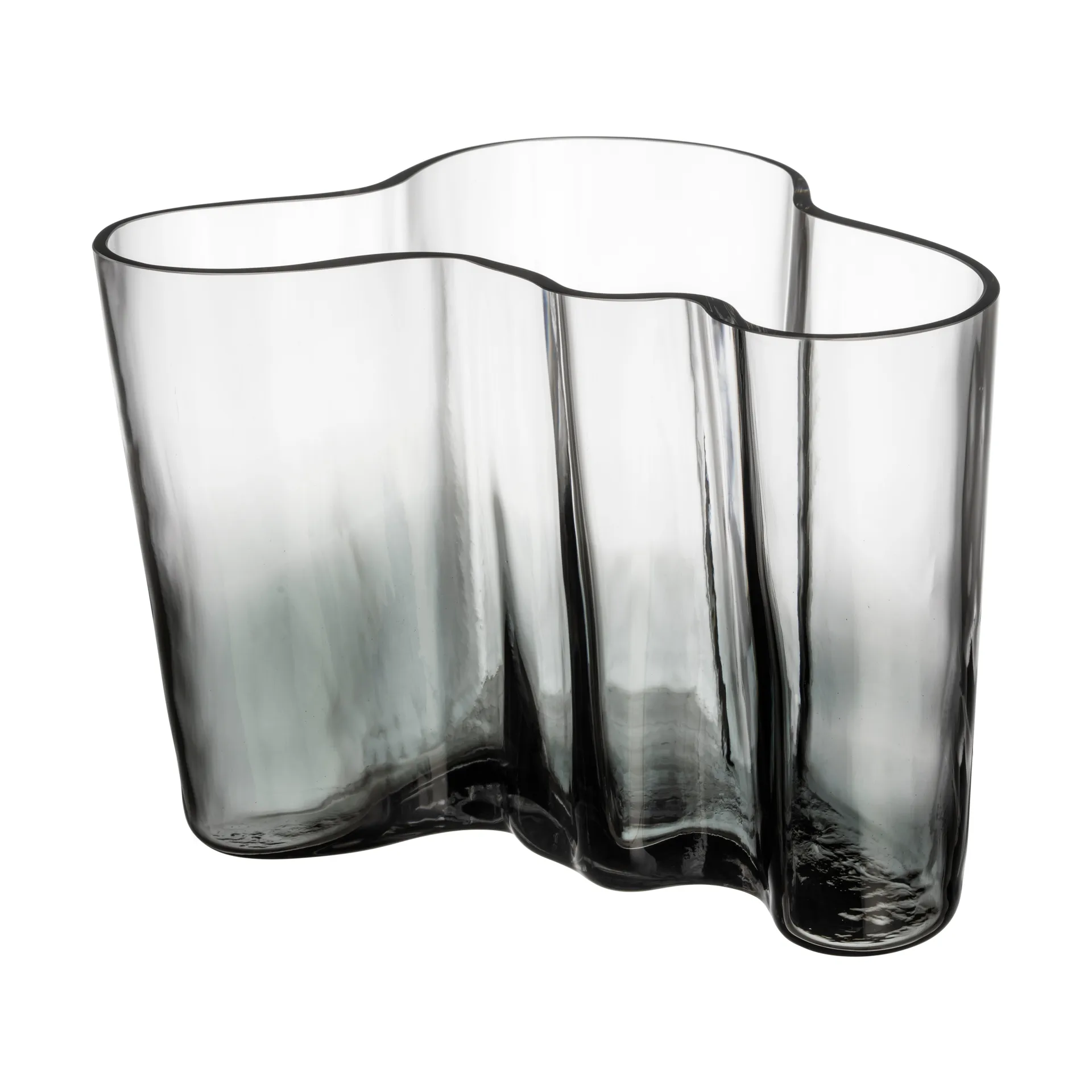 Alvar Aalto βάζο Limited Edition 140 mm, Διάφανο-σκούρο γκρι Iittala