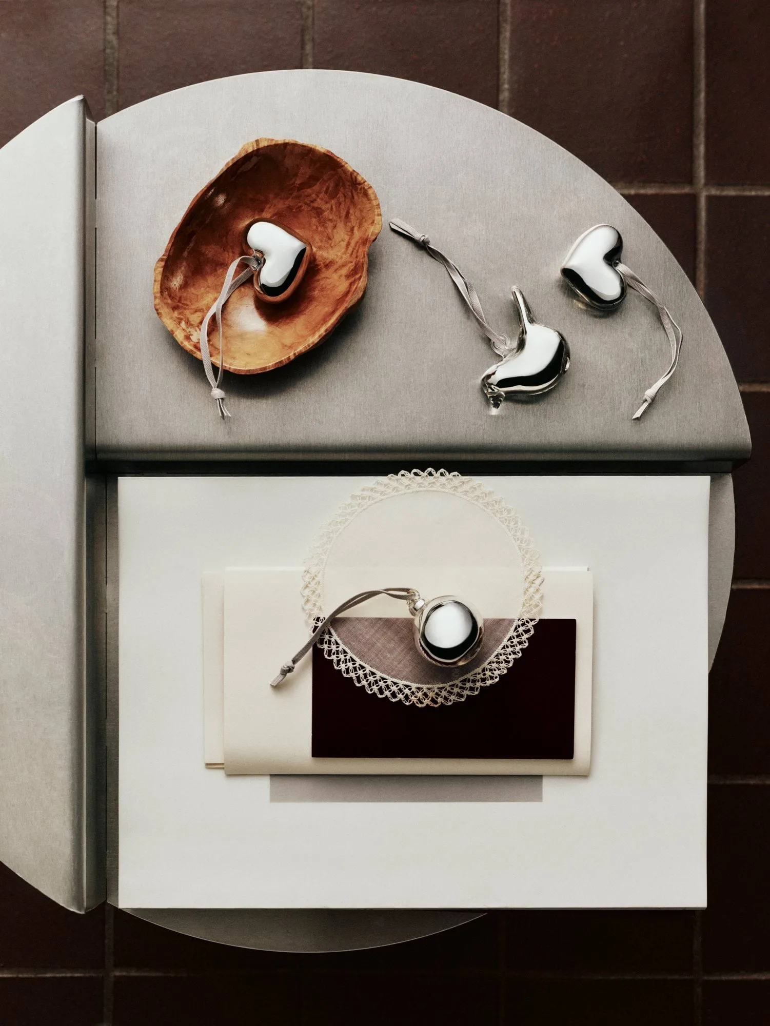 Iittala γυάλινο πουλάκι, Καθρέφτης, μίνι, σετ 3 τεμαχίων Iittala