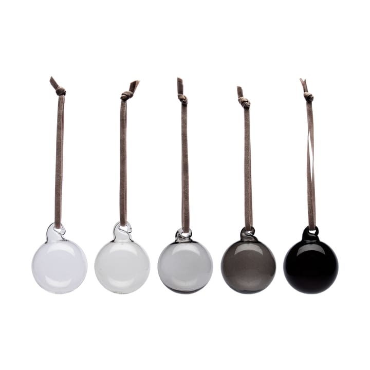 Iittala γυάλινη μπάλα Ø4 εκ. 5-pack - Γκρι - Iittala