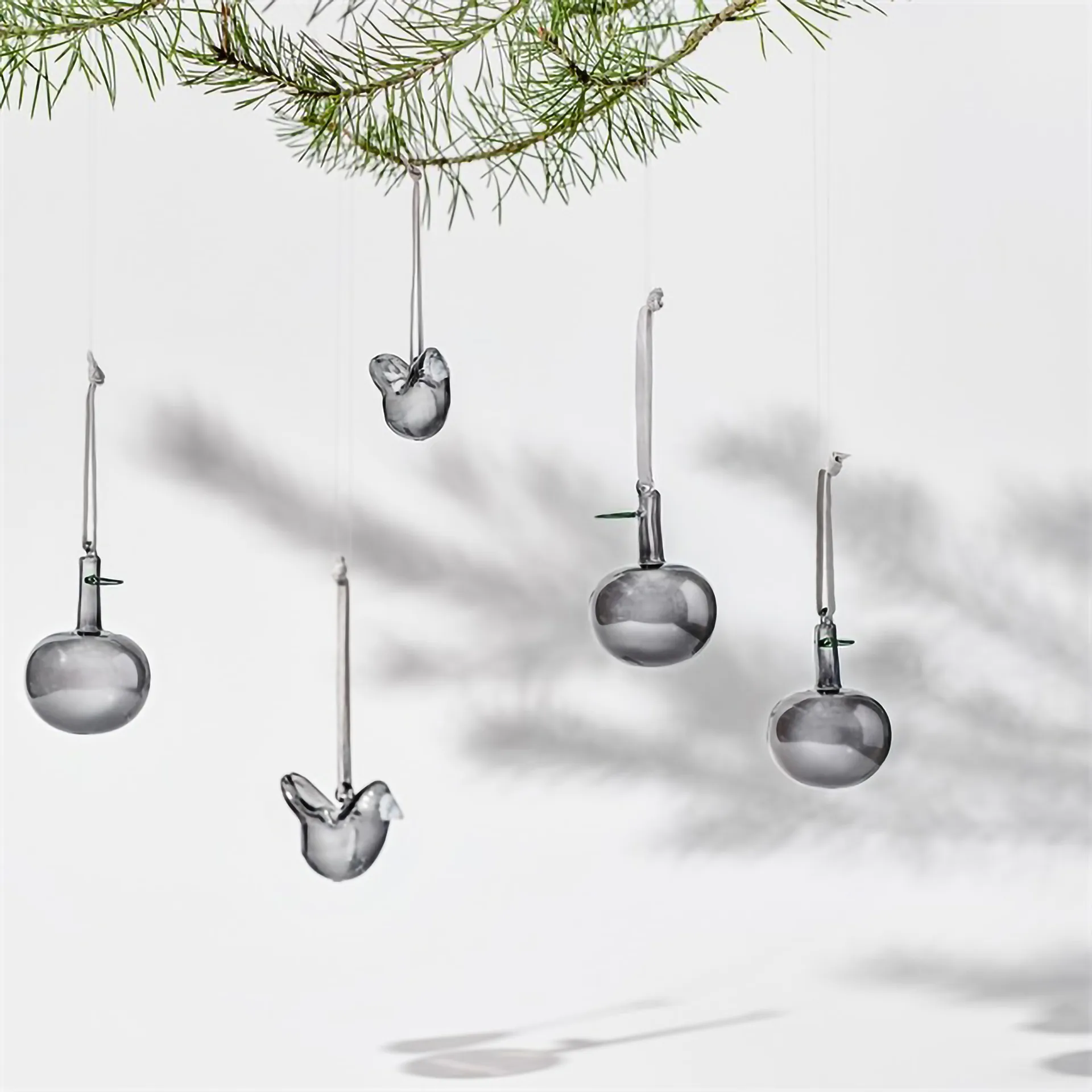 Iittala γυάλινο μήλο Ø6 cm 3-pack, Γκρι Iittala