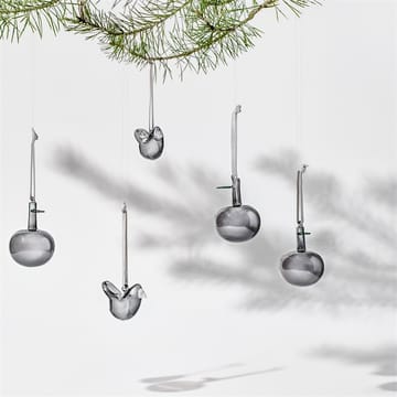 Iittala γυάλινο μήλο Ø6 cm 3-pack - Γκρι - Iittala
