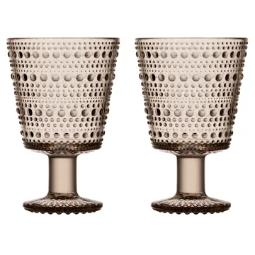 Kastehelmi ποτήρι ποτού κολονάτο 26 cl Συσκευασία 2 τεμαχίων - Χρώμα λινού - Iittala