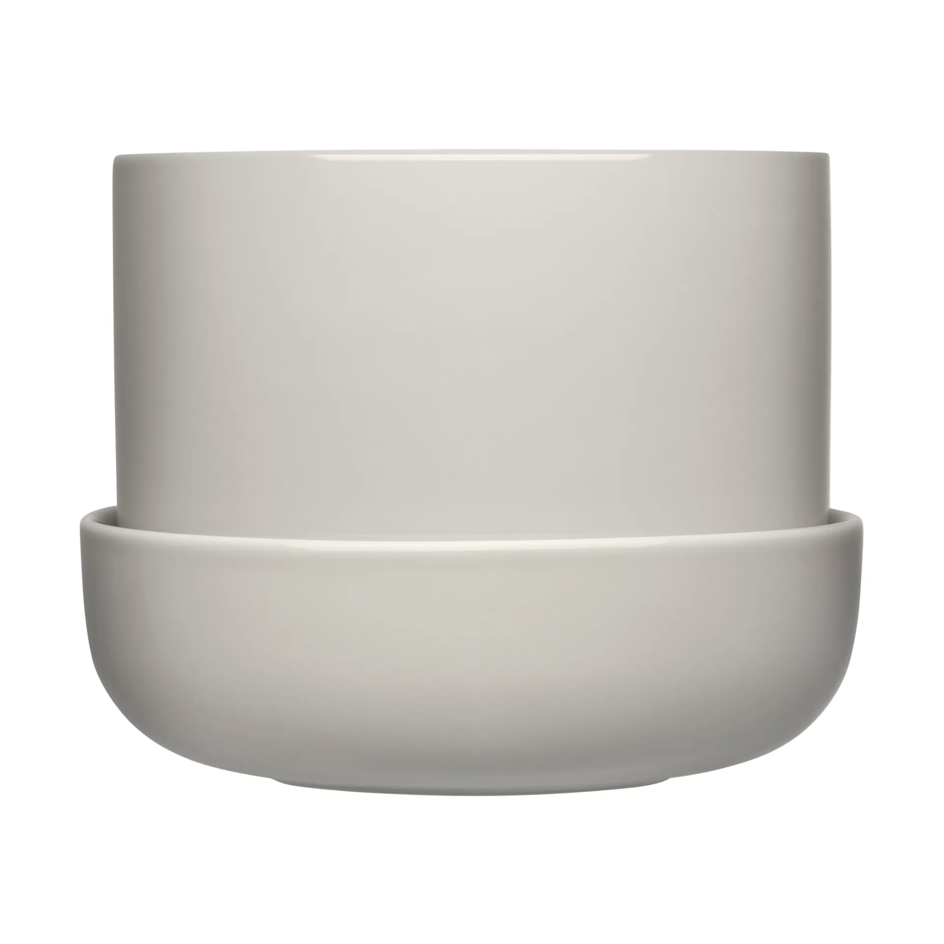 Nappula γλάστρα με πιατάκι 130x170 mm, Ανοιχτό γκρι Iittala