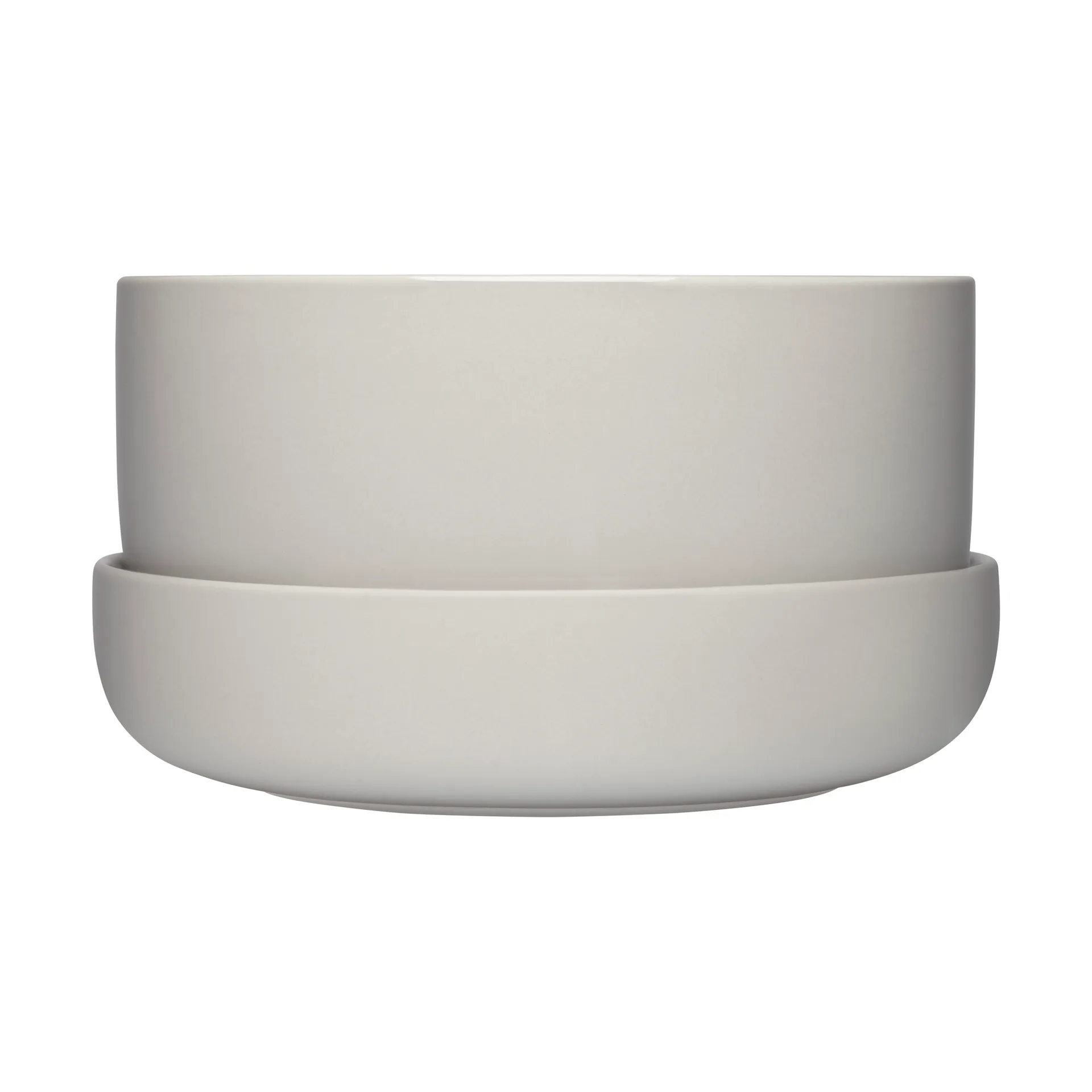 Γλάστρα Nappula με πιατάκι Ø24 cm h13 cm, Ανοιχτό γκρι Iittala