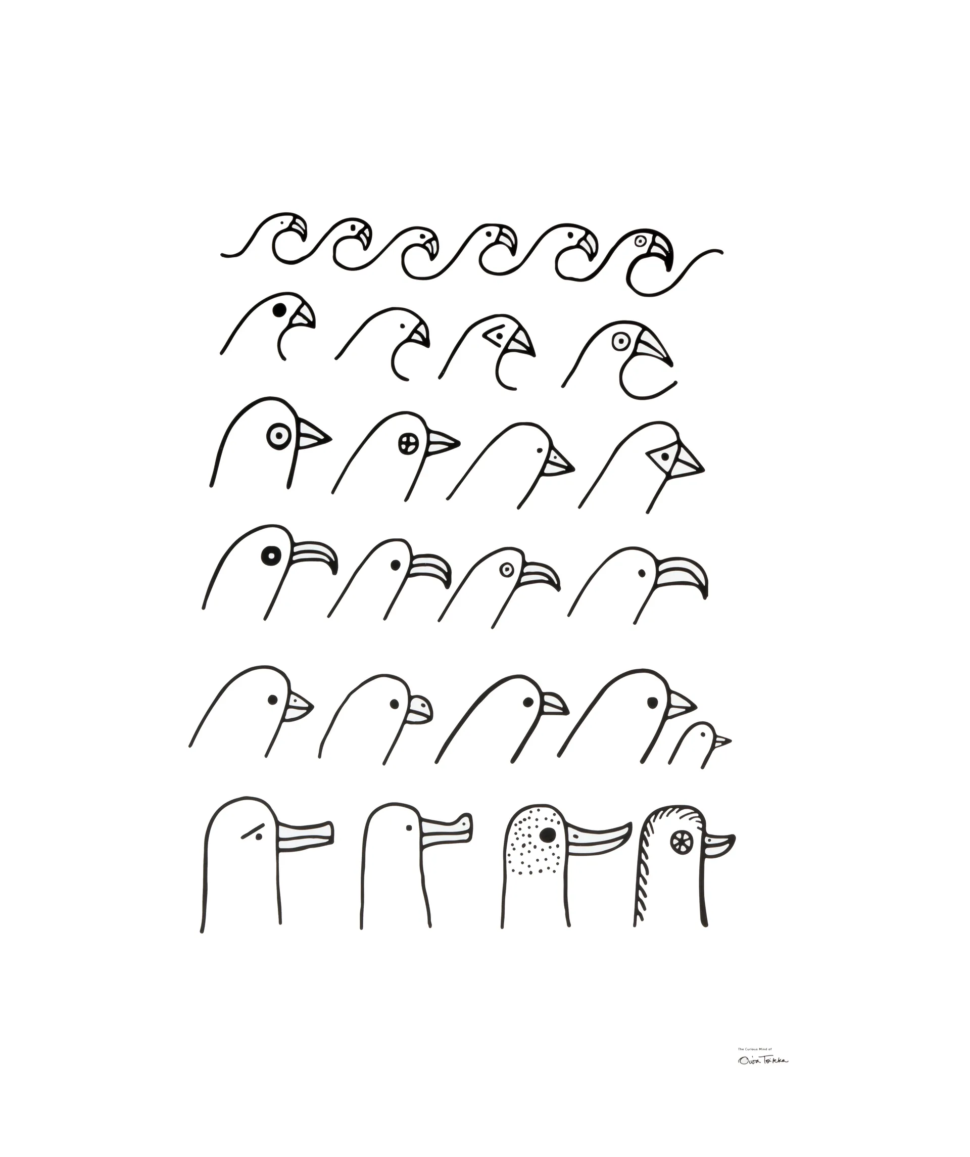 Oiva Toikka Bird house αφίσα, 50x70 cm Iittala