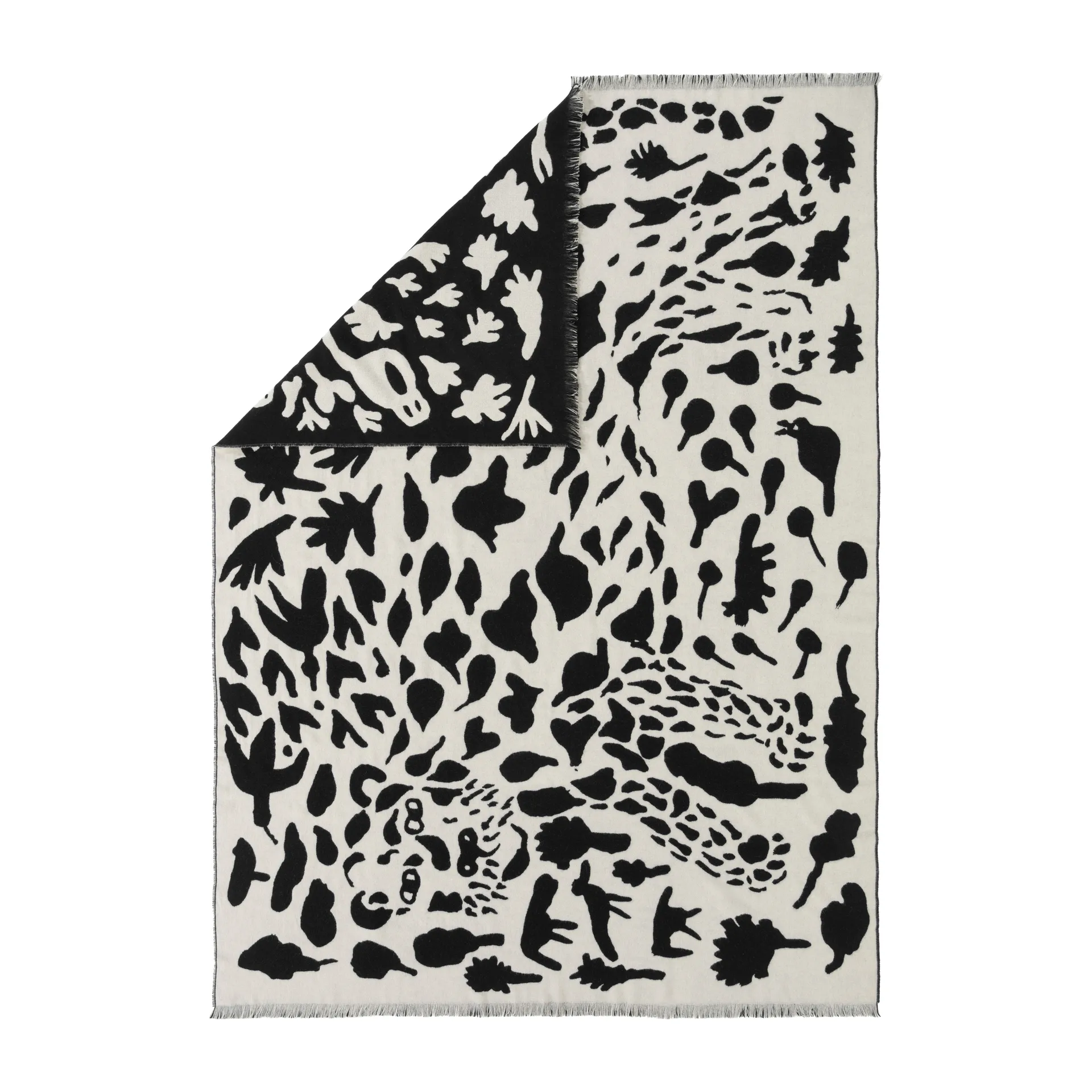 Oiva Toikka Cheetah μάλλινο ριχτάρι 130x180 cm, Μαύρο-λευκό Iittala