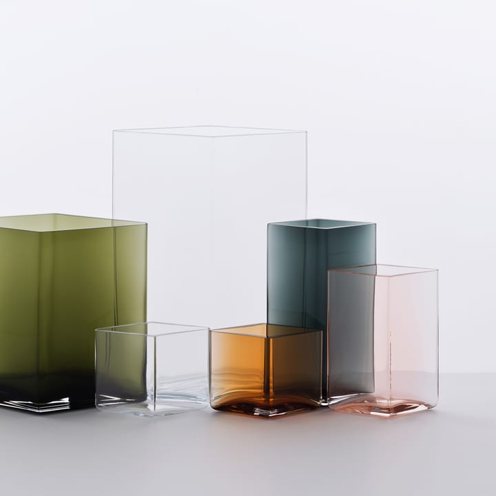 Ruutu vase 20.5x18 cm, πράσινο του βρύου Iittala