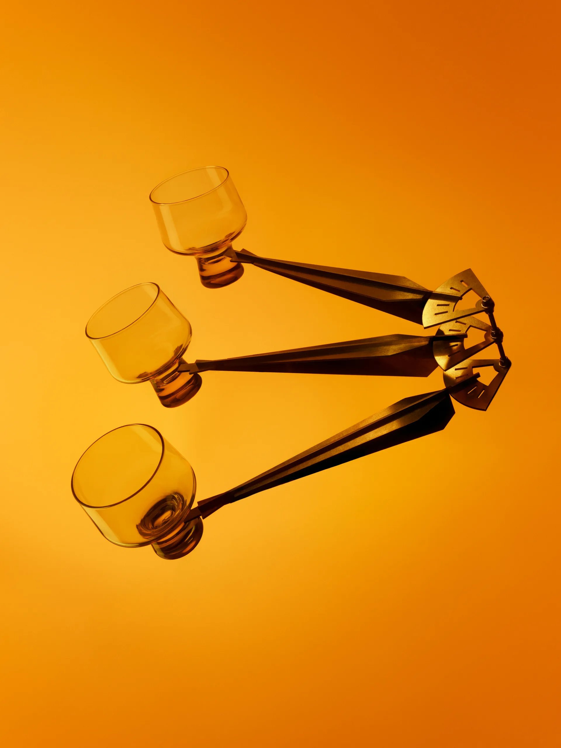 Solare ποτήρι με ποδαράκι 29 cl σετ 2 τεμ., Κίτρινο φωτιάς Iittala