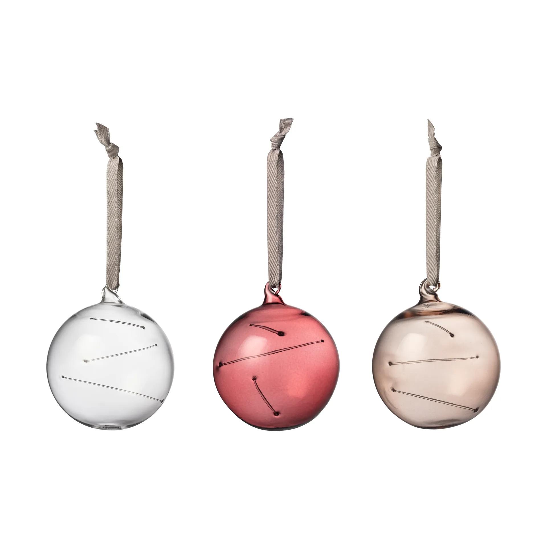 Solboll Ø8 cm 3 τεμάχια, Καθαρό-λινό-ύφασμα Iittala