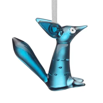 Διακοσμητικό γυάλινο Vulpes 8 εκ. - Ατσάλινο μπλε - Iittala