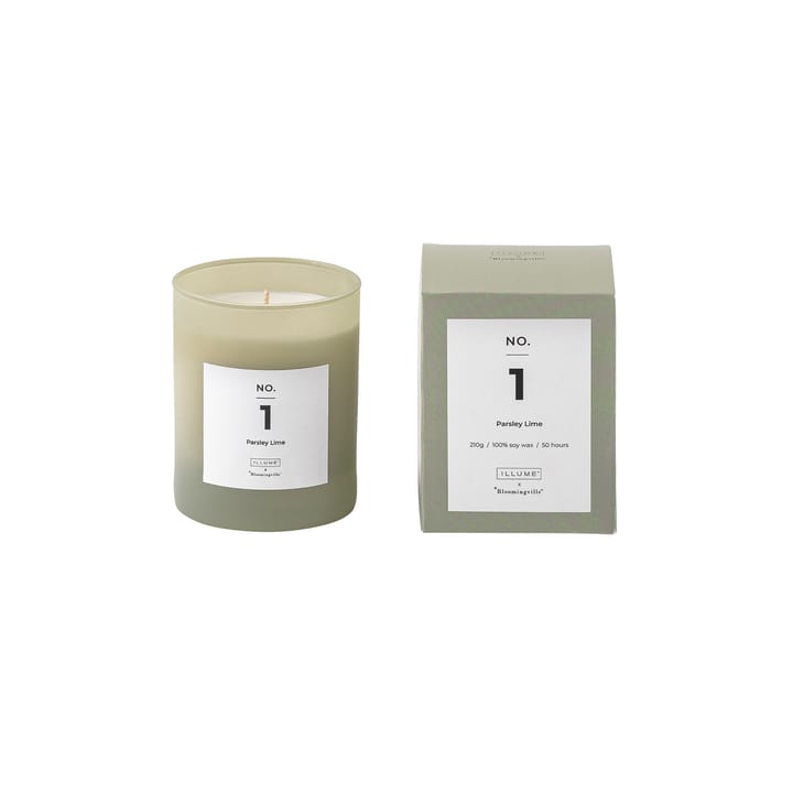 NO. 1 Parsley Lime αρωματικό κερί - 200 g + Κουτί δώρου - Illume x Bloomingville