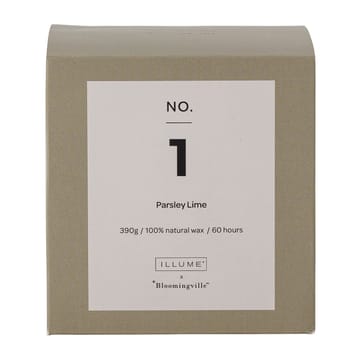 NO. 1 Parsley Lime αρωματικό κερί - 390 g + Κουτί δώρου - Illume x Bloomingville