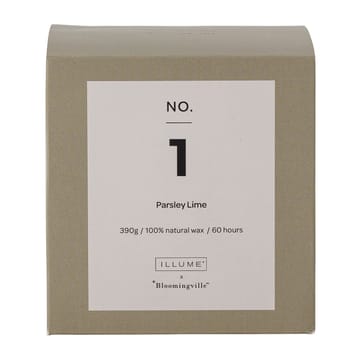 NO. 1 Parsley Lime αρωματικό κερί - 390 g + Κουτί δώρου - Illume x Bloomingville
