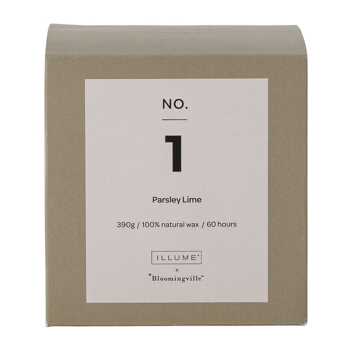 NO. 1 Parsley Lime αρωματικό κερί - 390 g + Κουτί δώρου - Illume x Bloomingville