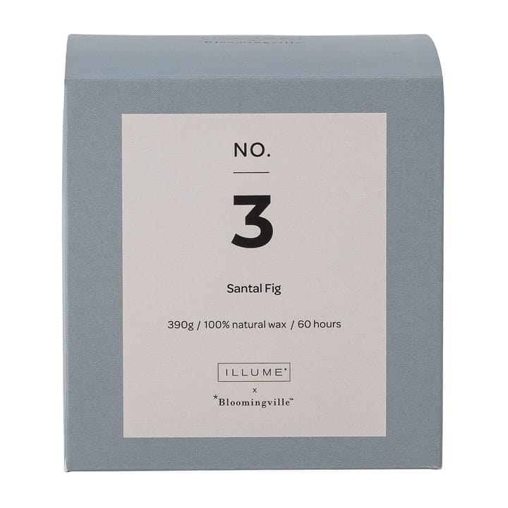 NO. 3 Santal Fig αρωματικό κερί, 390 g + Κουτί δώρου Illume x Bloomingville