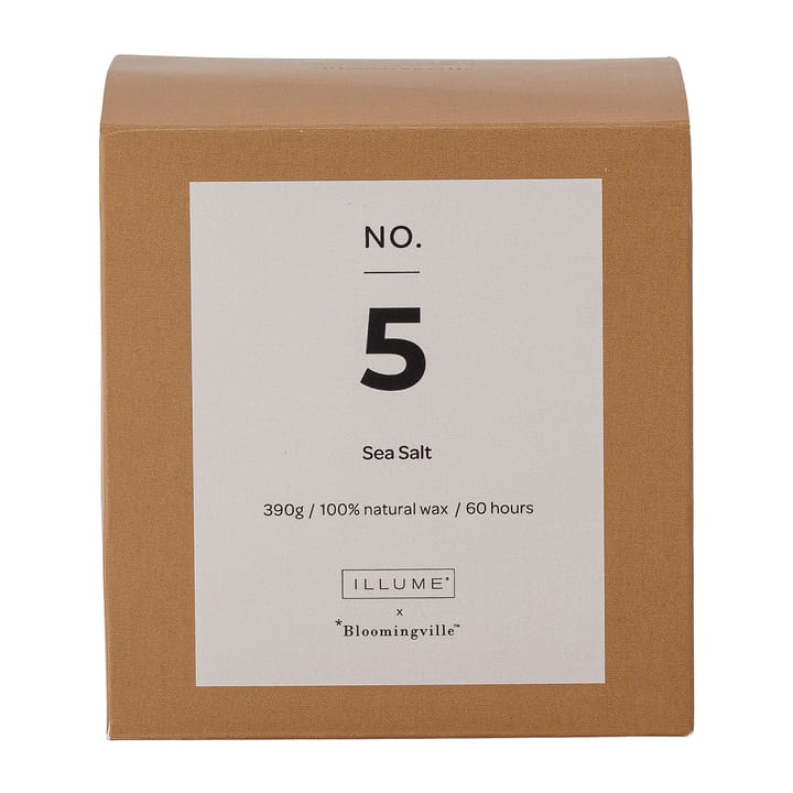 NO. 5 Sea Salt αρωματικό κερί, 390 g + Κουτί δώρου Illume x Bloomingville