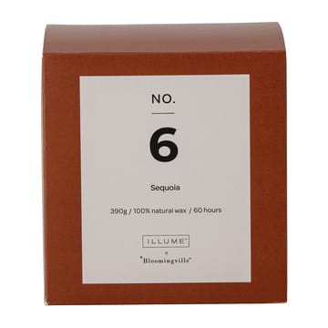 NO. 6 Sequoia αρωματικό κερί - 390 g + Κουτί δώρου - Illume x Bloomingville