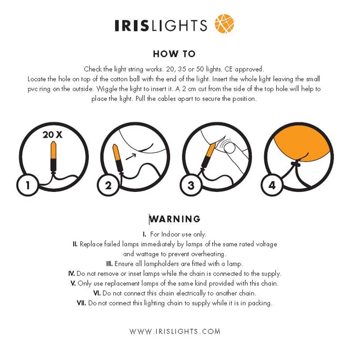Iris lights moonlight - 20 μπάλες - Irislights