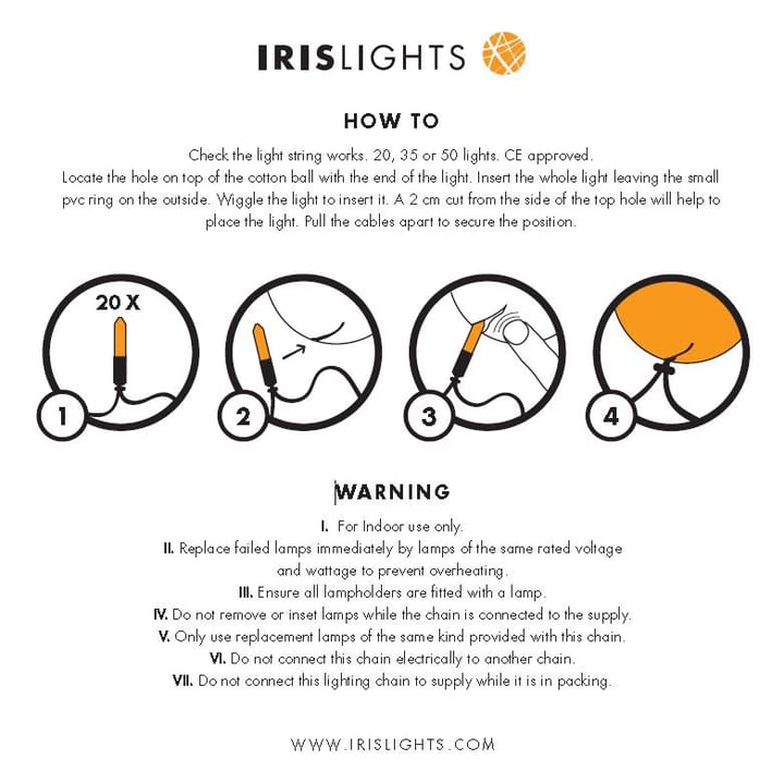 Irislights Birdie - 35 μπάλες - Irislights