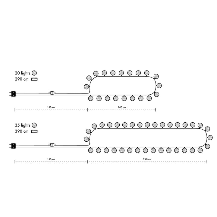 Irislights Graphic Grey, 20 μπάλες Irislights