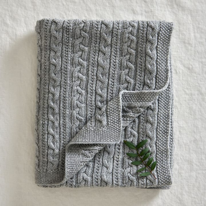 Babyfilt βρεφική κουβέρτα πλεκτό μαλλί merino 80x100 cm, Light grey Jack o Juno