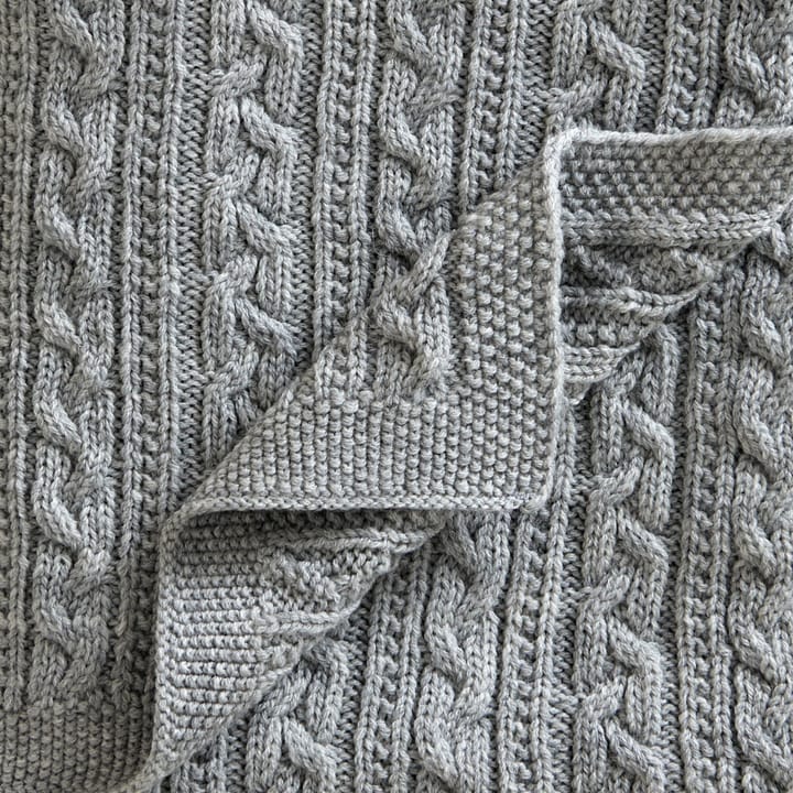 Babyfilt βρεφική κουβέρτα πλεκτό μαλλί merino 80x100 cm, Light grey Jack o Juno