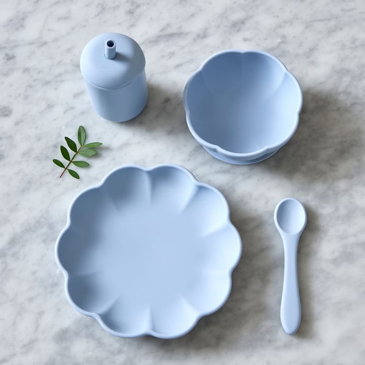 Σετ παιδικού σερβίτσιου Little Poppy 4 τεμαχίων, Pale blue Jack o Juno