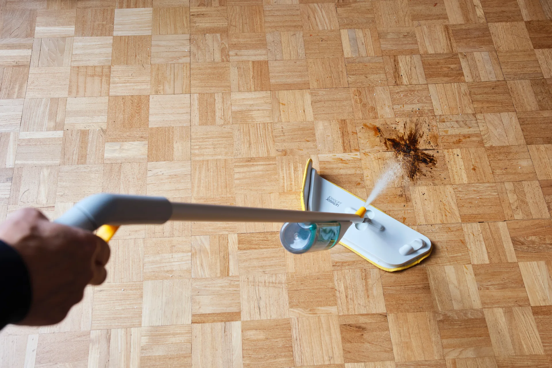 Cleantech 2-σε-1 Καθαριστικό δαπέδου με σφουγγαρίστρα και βούρτσα , Light Stone Joseph Joseph