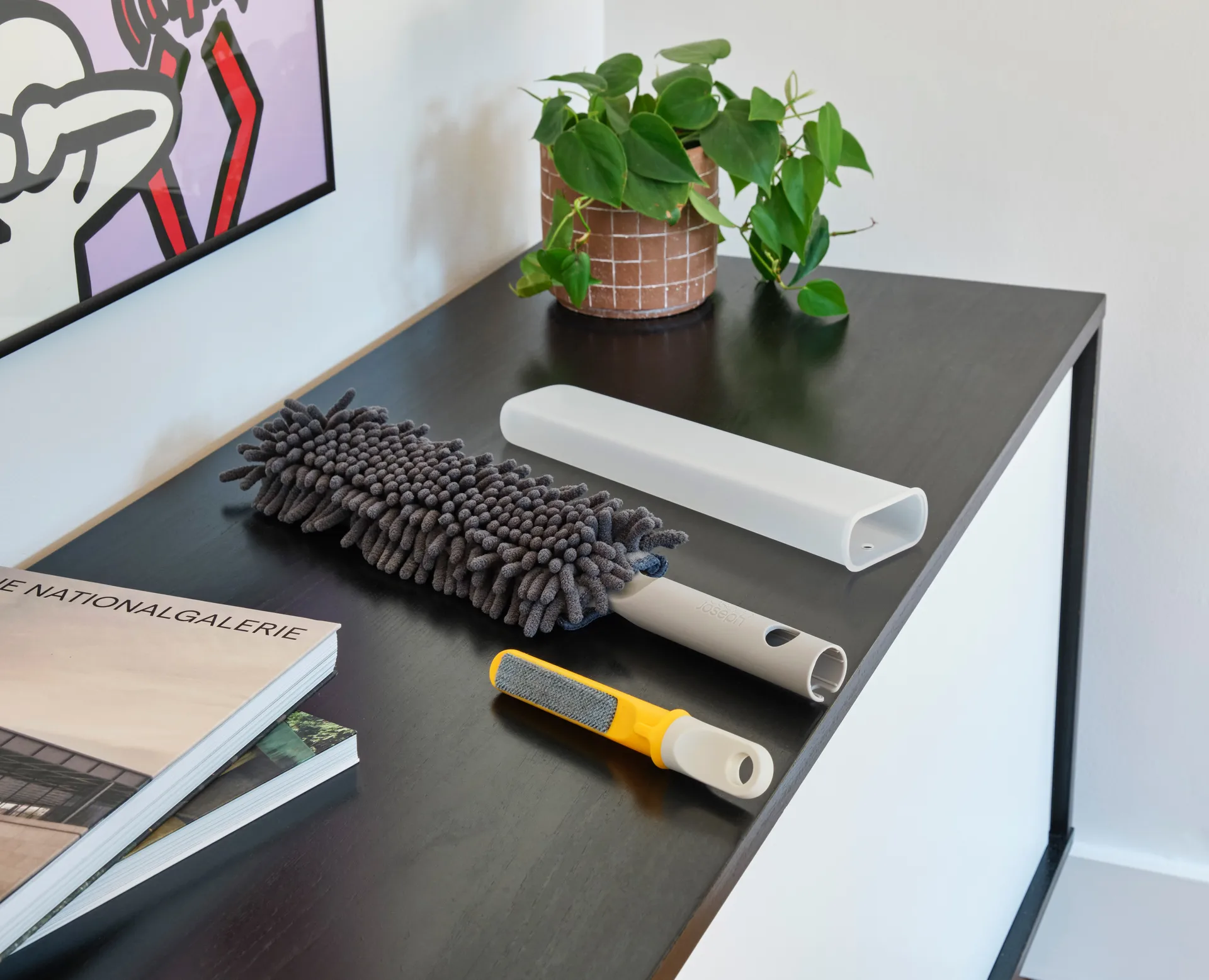 Cleantech 3-σε-1 φτερό σκόνης με πλαστική λάμα, Light Stone Joseph Joseph