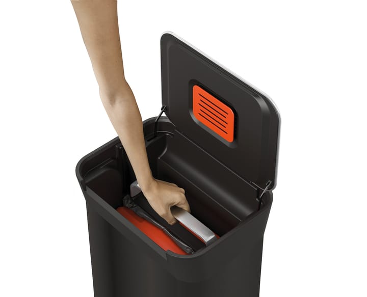Joseph Joseph Titan κάδος συμπίεσης απορριμμάτων με πεντάλ 30 L, Carbon black Joseph Joseph