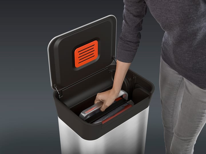 Joseph Joseph Titan κάδος συμπίεσης απορριμμάτων με πεντάλ 30 L, Stainless steel Joseph Joseph
