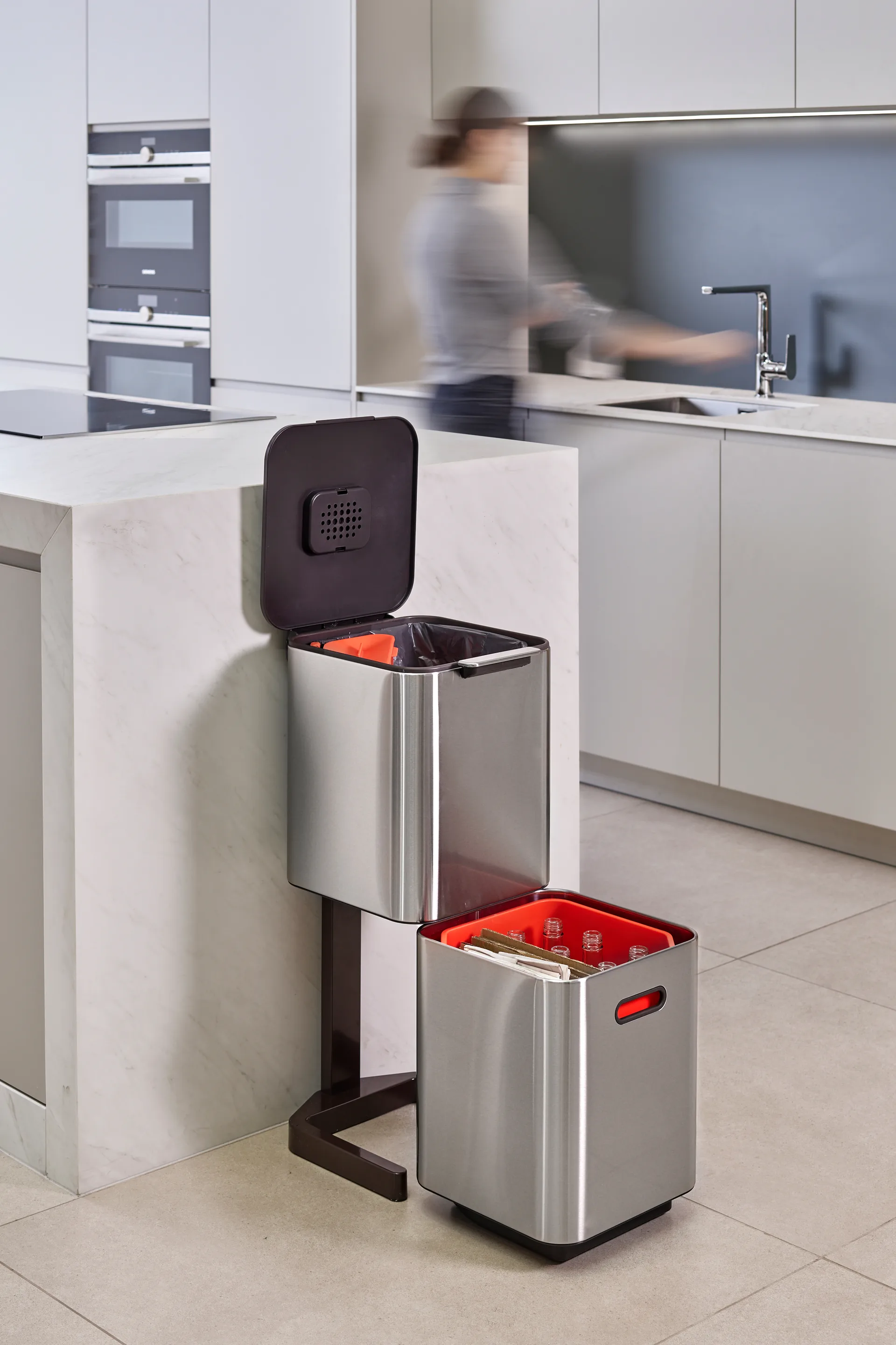 Joseph Joseph Totem Compact κάδος απορριμμάτων 40 L, Stainless steel Joseph Joseph