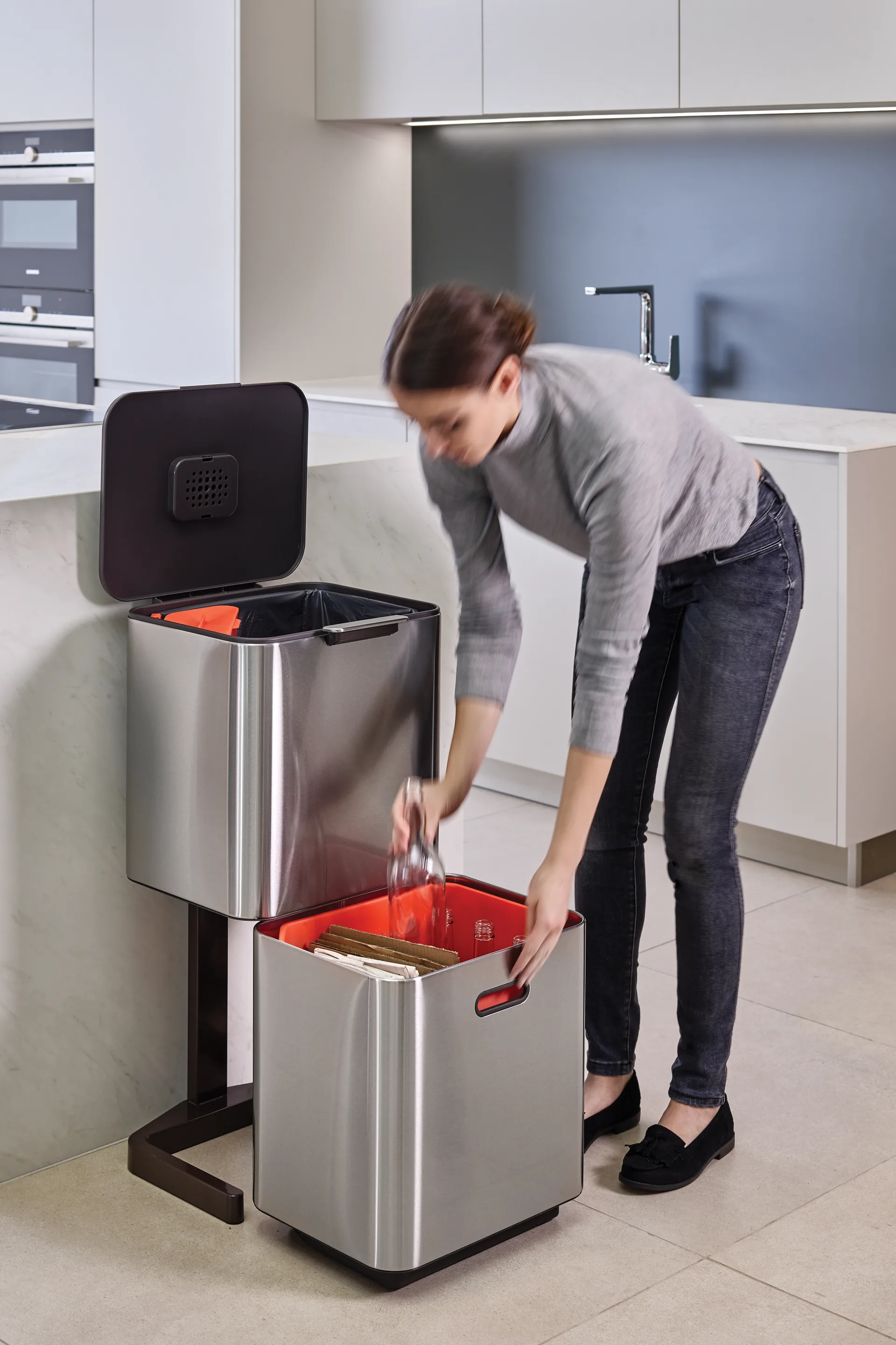 Joseph Joseph Totem Max κάδος απορριμμάτων 60 L, Stainless steel Joseph Joseph