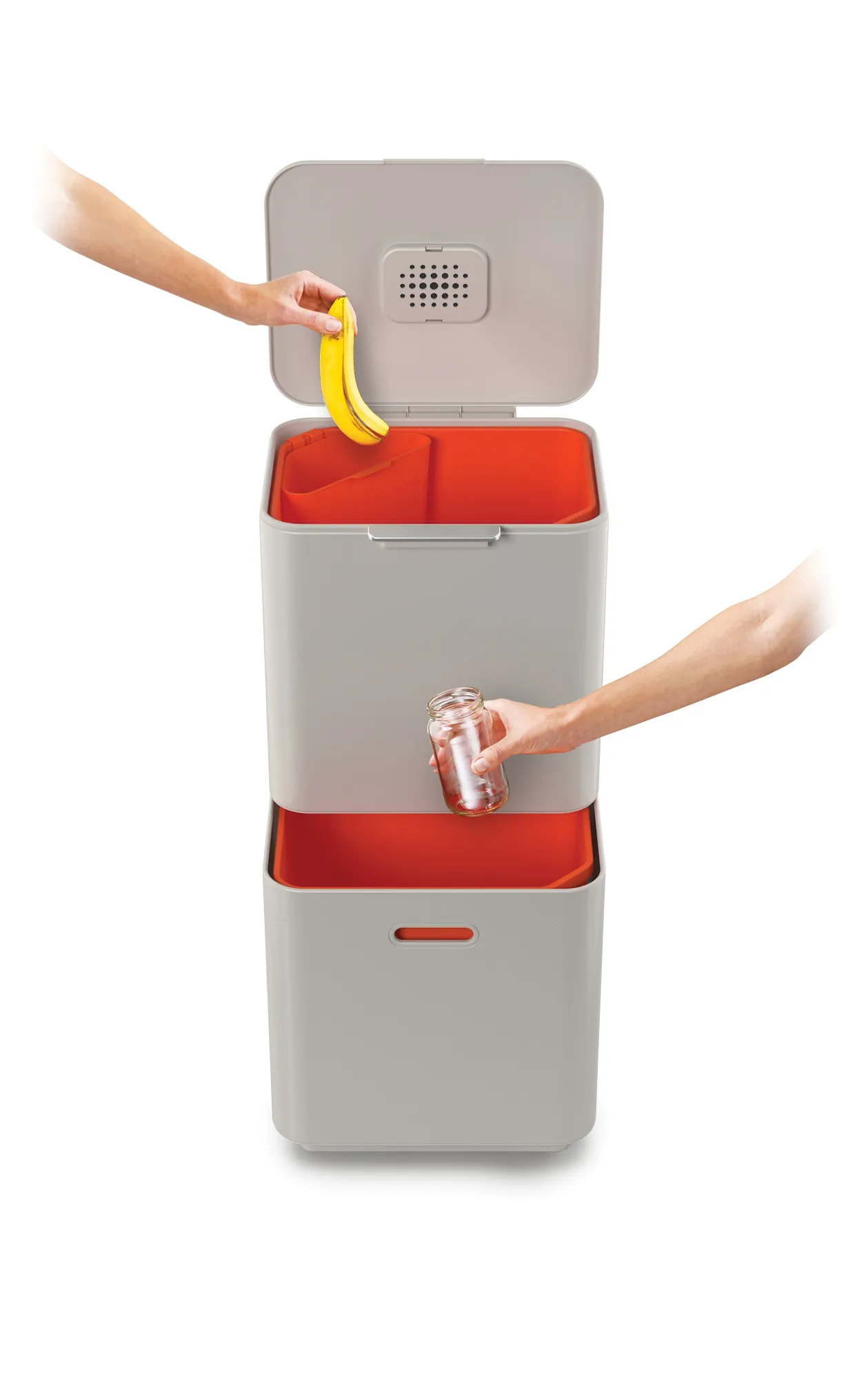 Joseph Joseph Totem Max κάδος απορριμμάτων 60 L, Stone Joseph Joseph