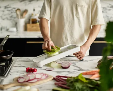 Multi grip μαντολίνα με λαβή 42 εκ. - Άσπρο - Joseph Joseph