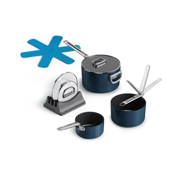 Σετ κατσαρόλες Space non stick 8 τεμαχίων - Μπλε - Joseph Joseph