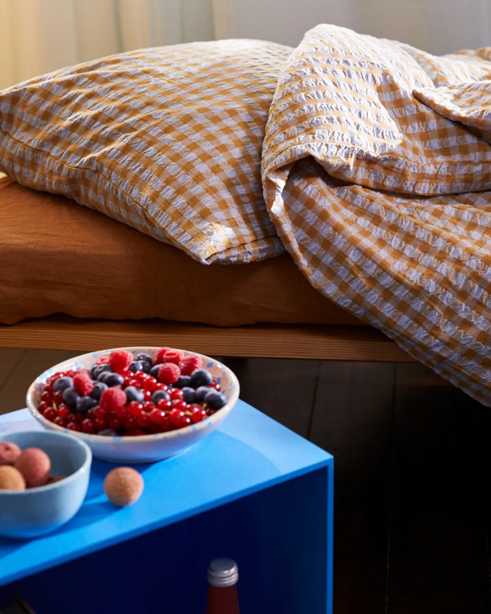 Σετ κλινοσκεπασμάτων Bæk&Bølge 140x220 cm, Γαλάζιο-άμμος Juna